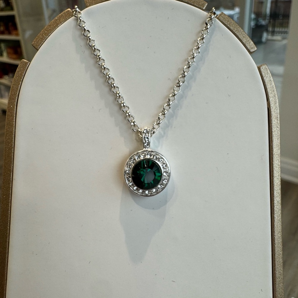 Costume Swarovski May Birthstone Necklace & Earrings